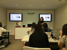SHISEIDO grooming workshop for students from Hotel Operations Management (HOM) Programmme and Public Relations and Management (PRM) Programmme of Faculty of Management and Hospitality of THEi to support their Work-Integrated Learning (WIL) in May 2016.