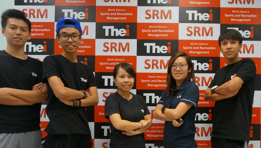 SRM Year 4 students and SRM teaching fellow (From Left to Right) Mr. Wai-Tung NGAI, Mr. Wai-Ting LIU, Miss. Suet-Yiu CHOI, Ms. Janet LEE (SRM Teaching Fellow), Mr. Leo CHAN