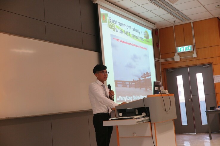 Awarded student, LEE Kai Chun shared the experience in THEi-MIT environmental student summer camp and summer internship.
