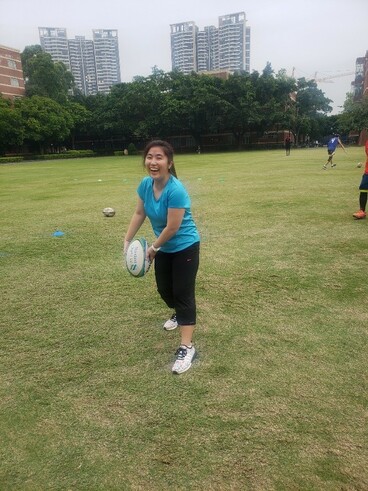 We went to Nansha and had my first experience of rugby in Fok Ying Tung High School.