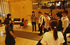 T Hotel staff introduced the Front Office function and lobby area.